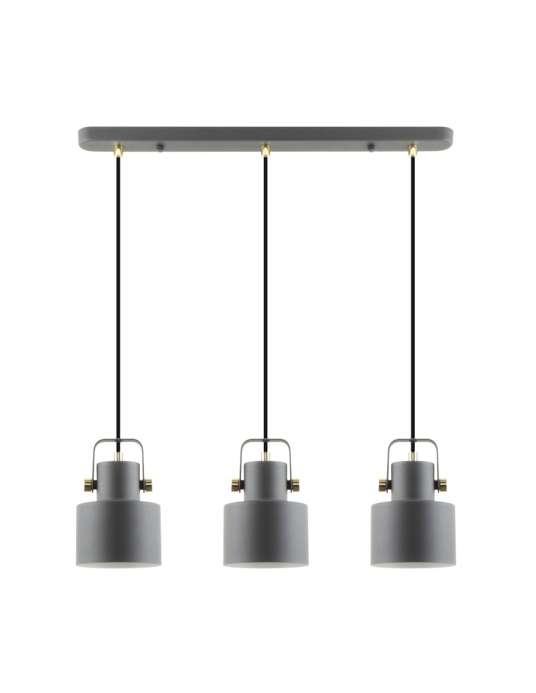 Pendant lamps on a strip - Zuma Line Draco Pendant Lamp A8062-3A matte black. - product kolory-swiatla.pl 1