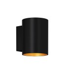 Tube wall lamps - Zuma Line Sola WL Round Wall lamp Black-Gold/Black-Gold 91061-N - product 1