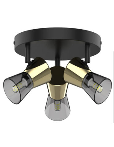 Zuma Line Cento Ceiling Lamp CK220532-3BG matte black.