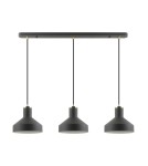 Pendant lamps on a strip - Zuma Line Sigma Pendant Lamp A8016S-3A matte black. - product 1