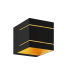 Square wall lamps - Zuma Line Transfer WL 2 Wall lamp Black-Gold/Black-Gold 91067-N - product 1