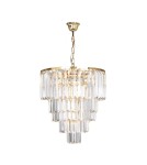 Glamour pendant lamps - Zuma Line Amedeo Gold Pendant Lamp 17106/6+3+1-GD+CL - product 1