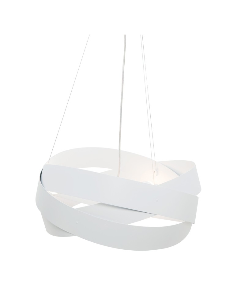 Modern pendant lamps - Zuma Line TORNADO 50 cm white/white 1117 pendant lamp - product kolory-swiatla.pl 2