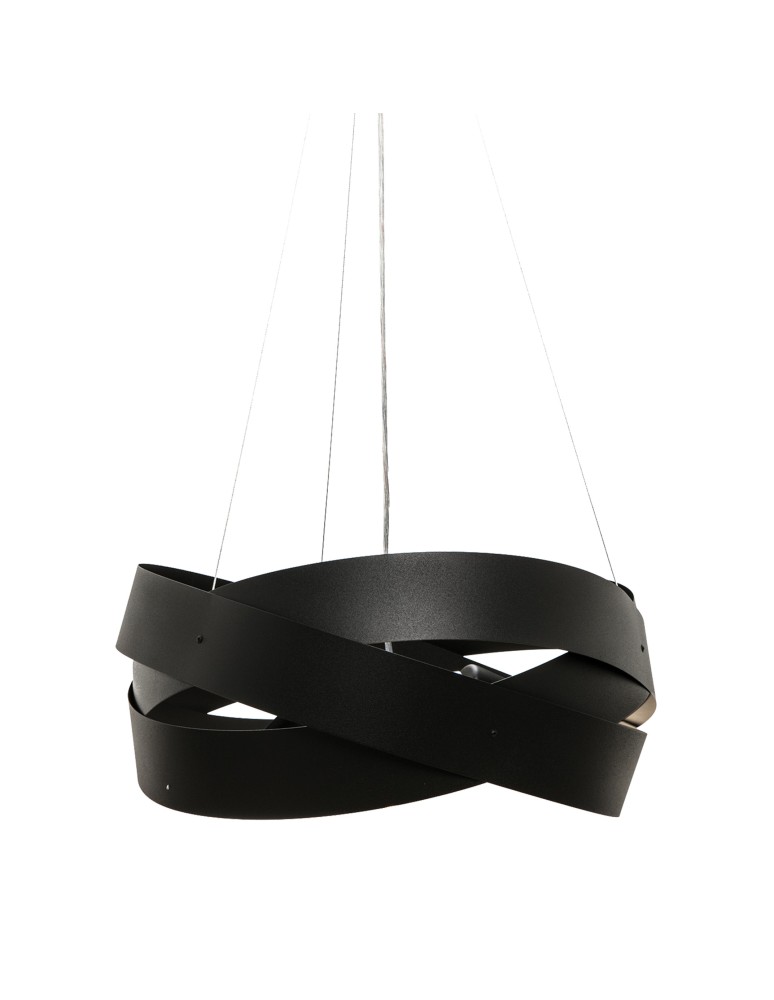 Black pendant lamps - Zuma Line TORNADO 50 cm black/black 1118 pendant lamp - product kolory-swiatla.pl 2