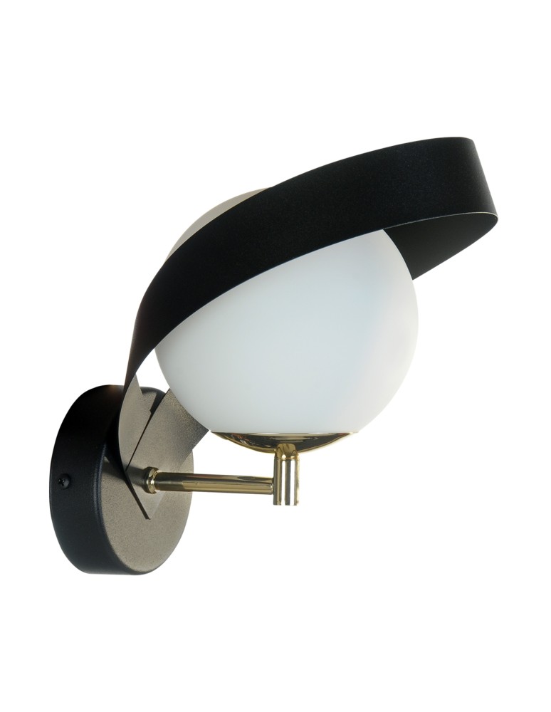 Wall lamps spheres - Zuma Line Wall lamp NELA black-gold /black-gold - product kolory-swiatla.pl 1