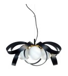 Pendant lamps spheres - Zuma Line NELA FLAT 65 cm black-gold /black-gold pendant lamp - product 1