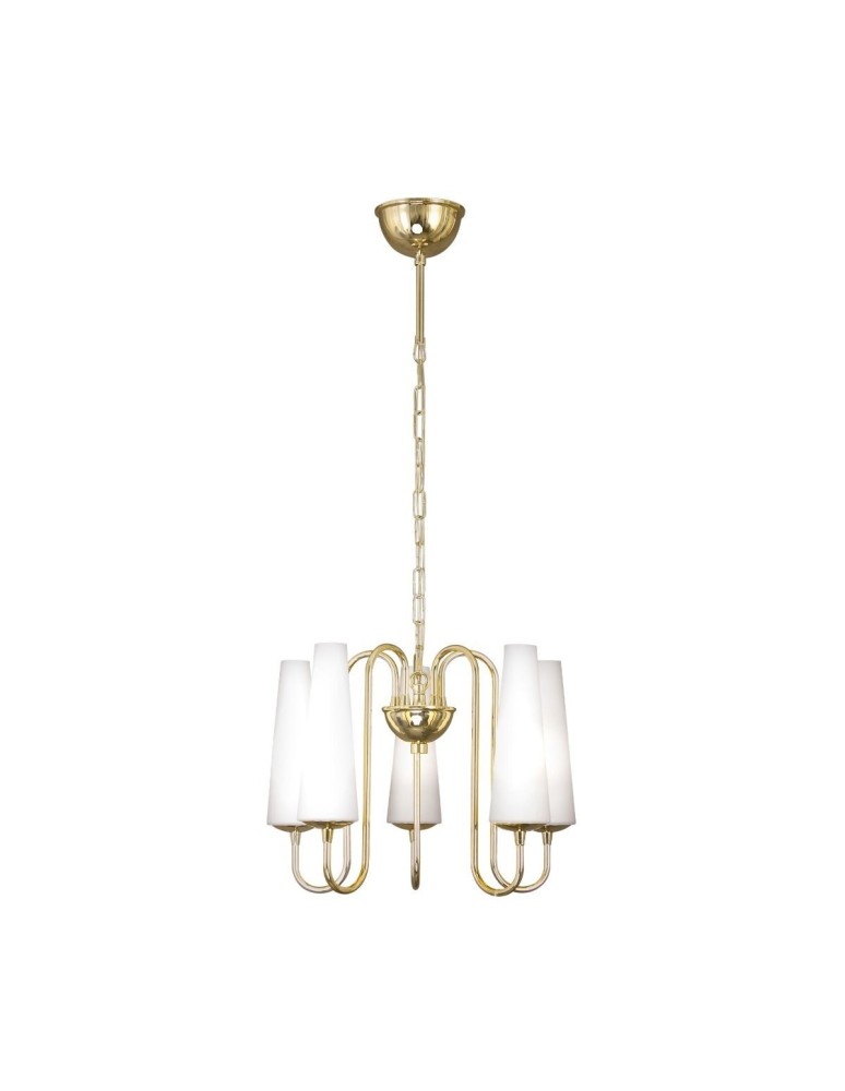 Gold chandeliers - Zuma Line MAGNUM 5 gold/gold pendant lamp - product kolory-swiatla.pl 2