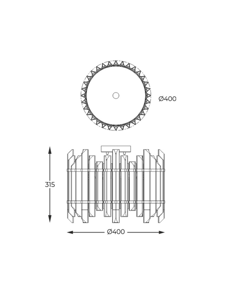 Glamour ceiling lamps - Zuma Line Alexandria Ceiling Lamp C0556-06D-V7V7 gold. - product kolory-swiatla.pl 2