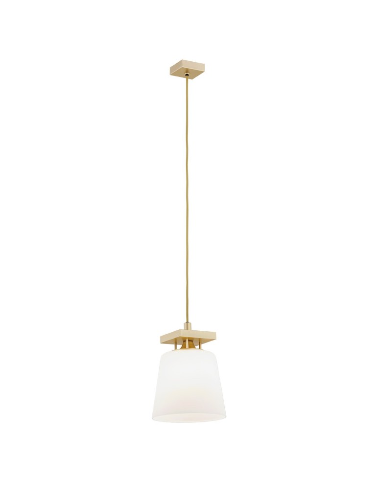 Single pendant lamps - Argon ARDEN 1 fl. pendant lamp 1x15W (max) opal matt gold 8261 - product kolory-swiatla.pl 1