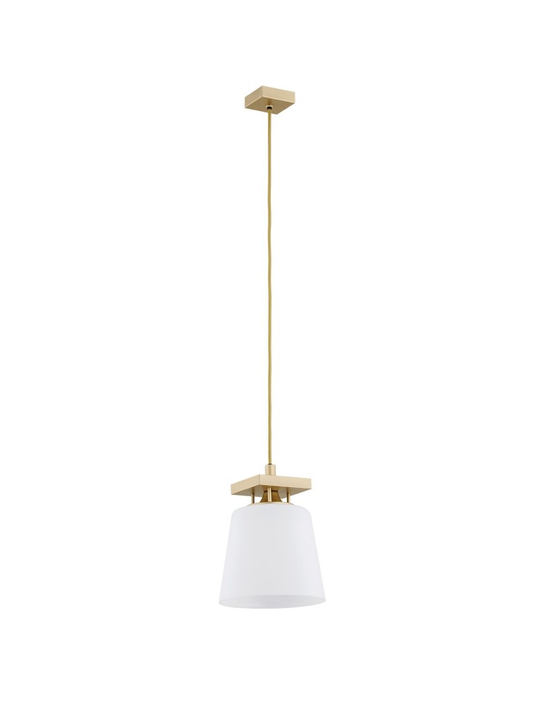 Single pendant lamps - Argon ARDEN 1 fl. pendant lamp 1x15W (max) opal matt gold 8261 - product kolory-swiatla.pl 2