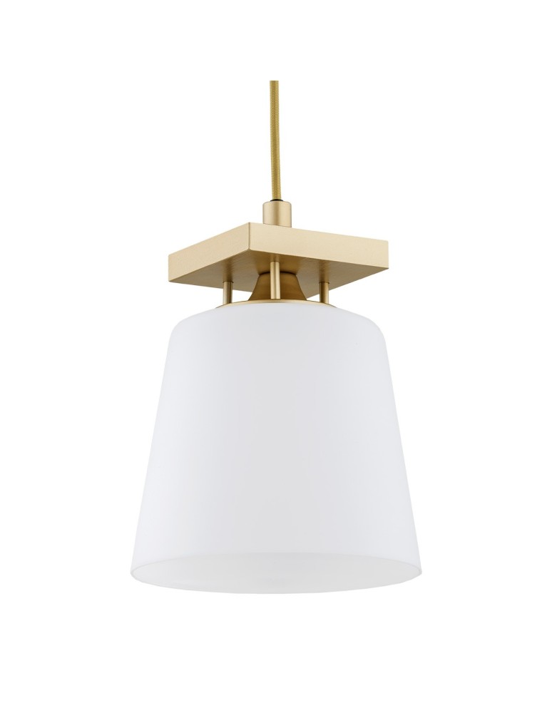 Single pendant lamps - Argon ARDEN 1 fl. pendant lamp 1x15W (max) opal matt gold 8261 - product kolory-swiatla.pl 3
