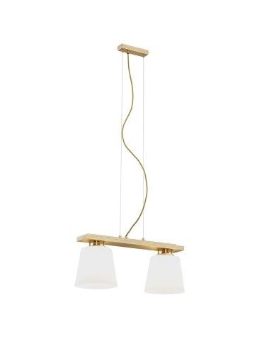 Argon ARDEN lampa wisząca 2 pł. 2x15W (max) opal mat złoty 7151