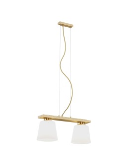 Argon ARDEN lampa wisząca 2 pł. 2x15W (max) opal mat złoty 7151