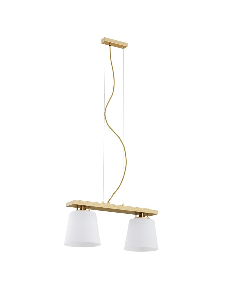 Double pendant lamps - Argon ARDEN 2 fl. pendant lamp 2x15W (max) opal matt gold 7151 - product kolory-swiatla.pl 2