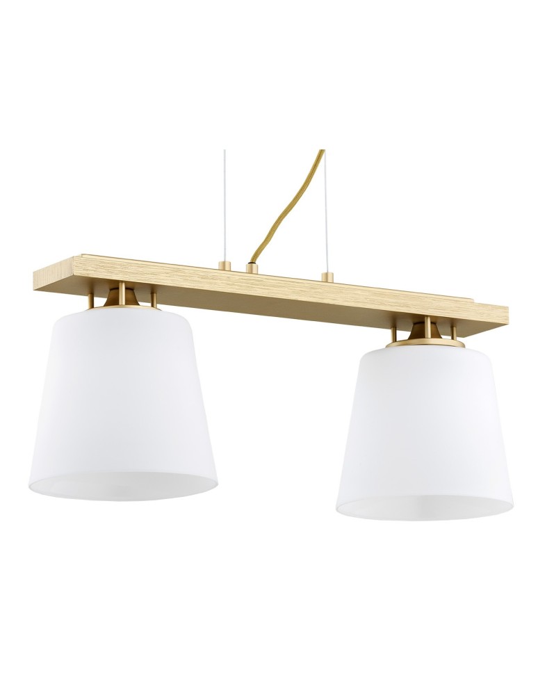 Double pendant lamps - Argon ARDEN 2 fl. pendant lamp 2x15W (max) opal matt gold 7151 - product kolory-swiatla.pl 3