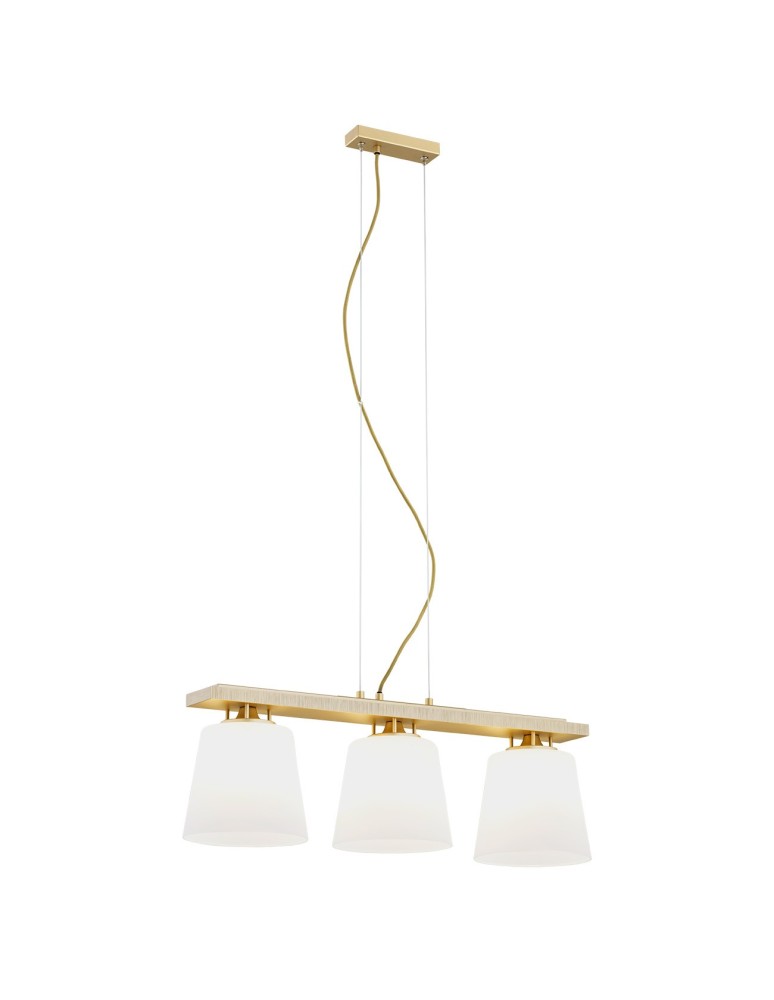 Triple pendant lamps - Argon ARDEN 3 fl. pendant lamp 3x15W (max) opal matt gold 6250 - product kolory-swiatla.pl 1