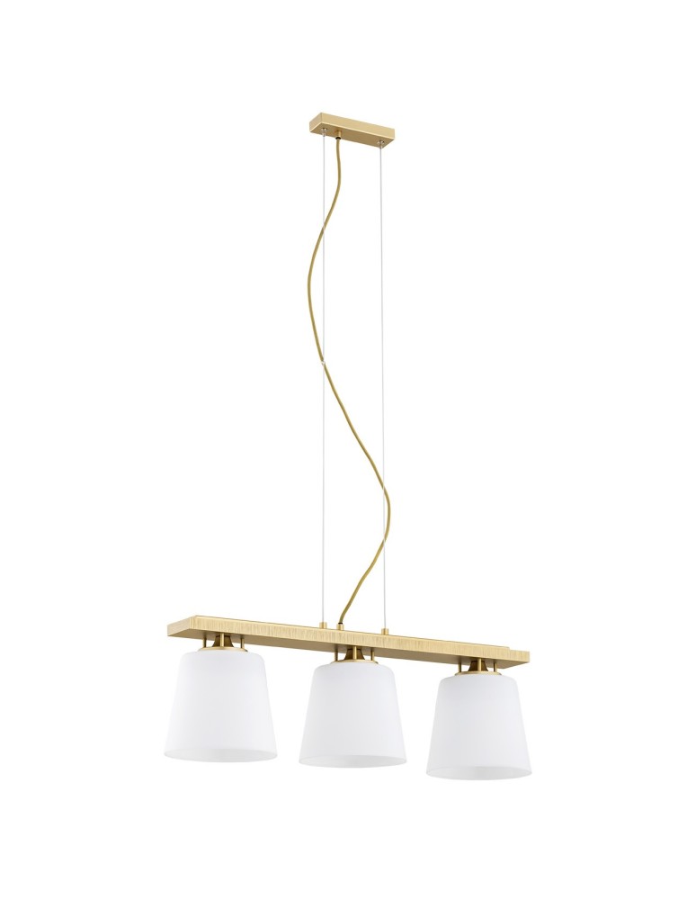 Triple pendant lamps - Argon ARDEN 3 fl. pendant lamp 3x15W (max) opal matt gold 6250 - product kolory-swiatla.pl 2