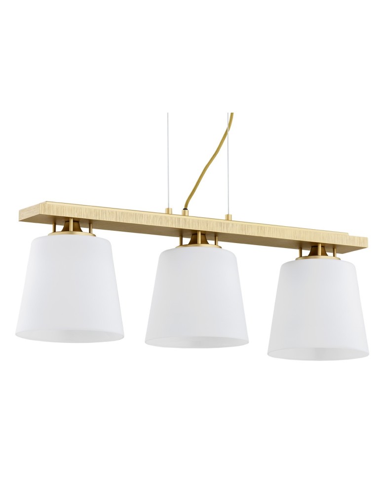 Triple pendant lamps - Argon ARDEN 3 fl. pendant lamp 3x15W (max) opal matt gold 6250 - product kolory-swiatla.pl 3