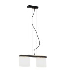 Double pendant lamps - Argon CANOA 2 fl. pendant lamp 2x15W (max) opal mat black 7164 - product 1