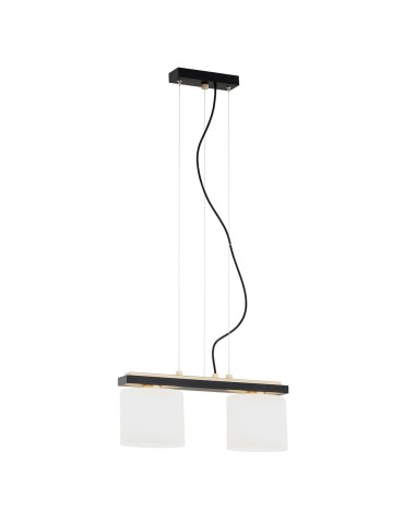 Argon CANOA 2 fl. pendant lamp 2x15W (max) opal mat black 7164