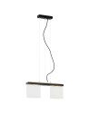Argon CANOA lampa wisząca 2 pł. 2x15W (max) opal mat czarny 7164