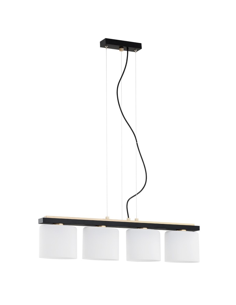 4 point pendant lamps - Argon CANOA 4 fl. pendant lamp 4x15W (max) opal mat black 1814 - product kolory-swiatla.pl 2