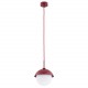 Argon CAPPELLO lampa wisząca 1 pł. 1x15W (max) opal mat czerwony 8296