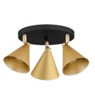 Spotlight ceiling lamps - Argon LUCINDA plafond 3 fl. 3x7W (max) gold black 6246 - product 2