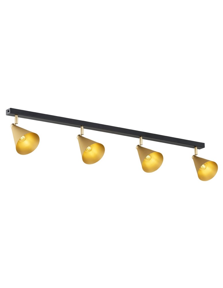 Spotlight ceiling lamps - Argon LUCINDA plafond 4 fl. 4x7W (max) gold black 1807 - product kolory-swiatla.pl 1