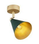Green wall lamps - Argon LUCINDA wall lamp / plafond 1 fl. 1x7W (max) green gold 8254 - product 3