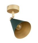 Green wall lamps - Argon LUCINDA wall lamp / plafond 1 fl. 1x7W (max) green gold 8254 - product 4