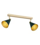 Spotlight ceiling lamps - Argon LUCINDA 2 fl. plafond 2x7W (max) green gold 7148 - product 1