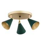 Spotlight ceiling lamps - Argon LUCINDA plafond 3 fl. 3x7W (max) green gold 6245 - product 2