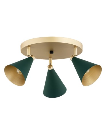 Argon LUCINDA plafon 3 pł. 3x7W (max) zielony złoty 6245 - produkt 2