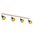 Spotlight ceiling lamps - Argon LUCINDA plafond 4 fl. 4x7W (max) green gold 1806 - product 1