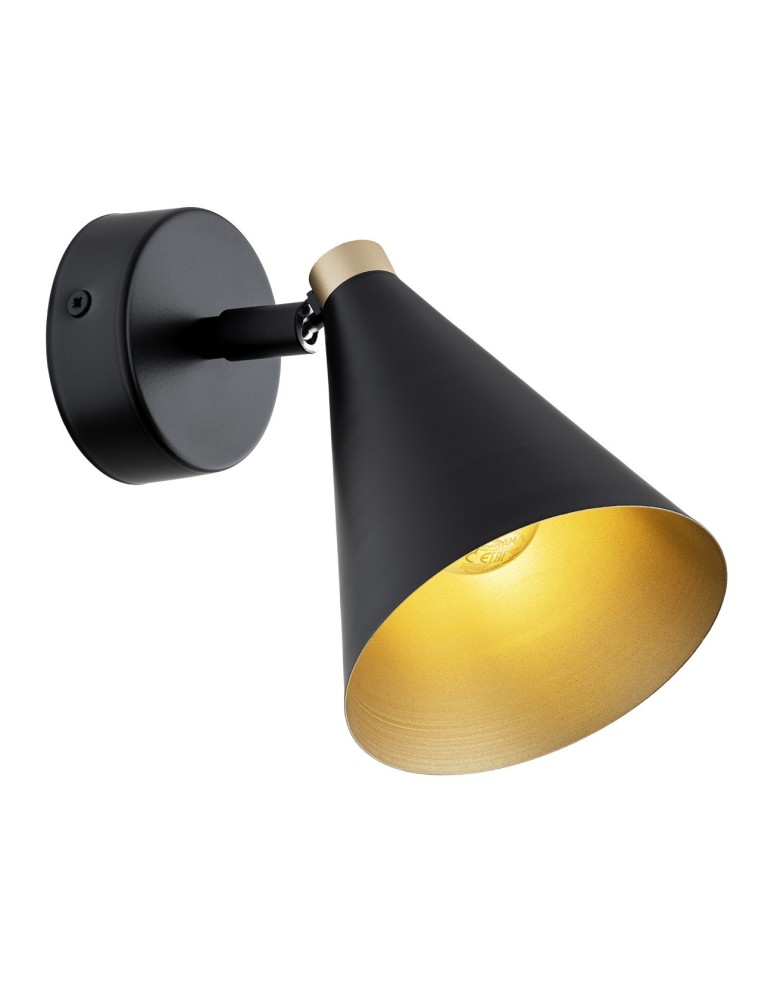 Loft wall lamps - industrial - Argon LUCINDA wall lamp / plafond 1 pł. 1x7W (max) black gold 8253 - product kolory-swiatla.pl 1