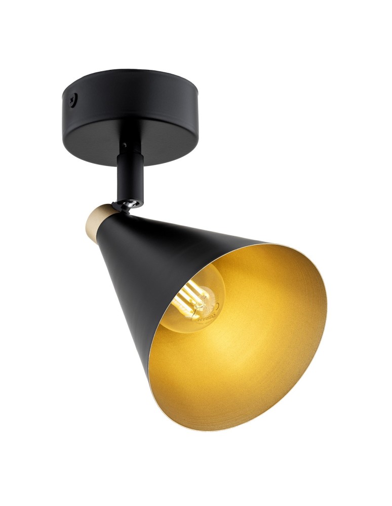 Loft wall lamps - industrial - Argon LUCINDA wall lamp / plafond 1 pł. 1x7W (max) black gold 8253 - product kolory-swiatla.pl 3