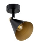 Loft wall lamps - industrial - Argon LUCINDA wall lamp / plafond 1 pł. 1x7W (max) black gold 8253 - product 4