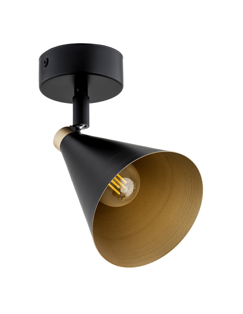 Loft wall lamps - industrial - Argon LUCINDA wall lamp / plafond 1 pł. 1x7W (max) black gold 8253 - product kolory-swiatla.pl 4