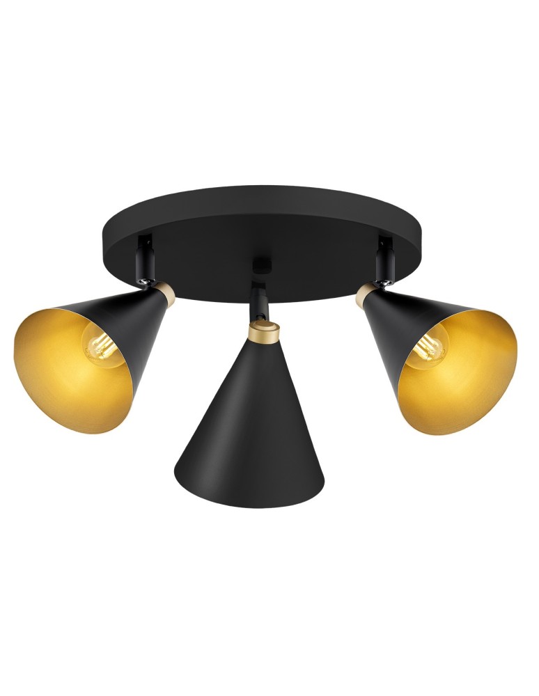 Spotlight ceiling lamps - Argon LUCINDA plafond 3 fl. 3x7W (max) black gold 6244 - product kolory-swiatla.pl 1