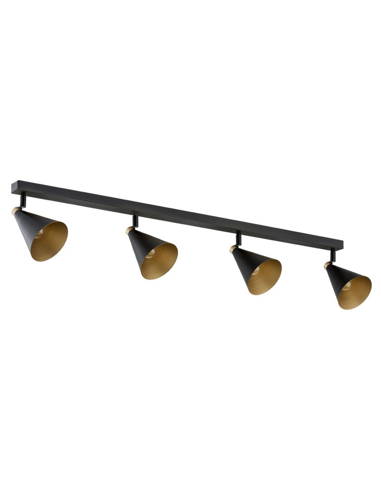 Spotlight ceiling lamps - Argon LUCINDA plafond 4 fl. 4x7W (max) black gold 1817 - product kolory-swiatla.pl 2