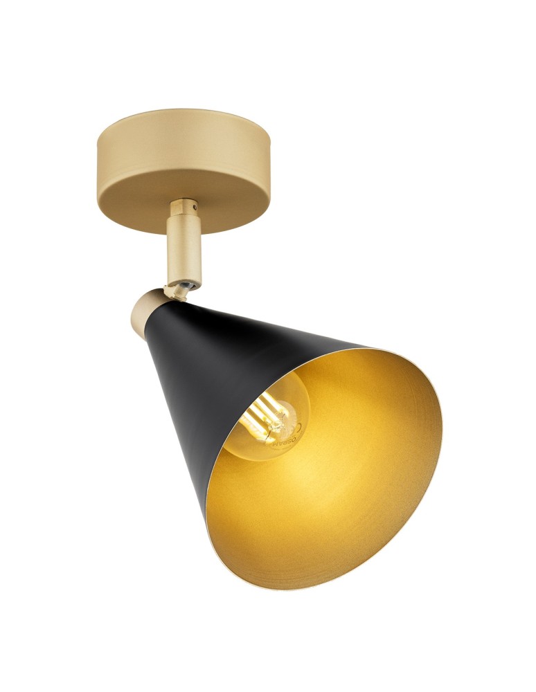 Loft wall lamps - industrial - Argon LUCINDA wall lamp / plafond 1 pł. 1x7W (max) black gold 8279 - product kolory-swiatla.pl 1