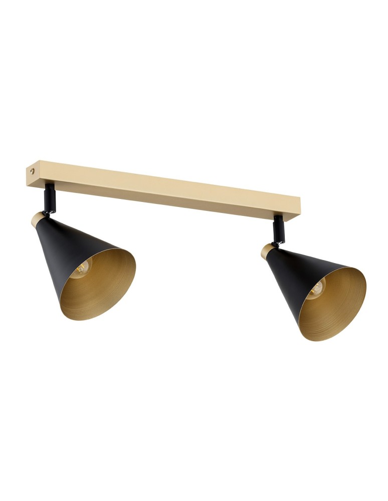 Spotlight ceiling lamps - Argon LUCINDA 2 fl. plafond 2x7W (max) black gold 7147 - product kolory-swiatla.pl 2
