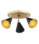 Spotlight ceiling lamps - Argon LUCINDA plafond 3 fl. 3x7W (max) black gold 6262 - product 1