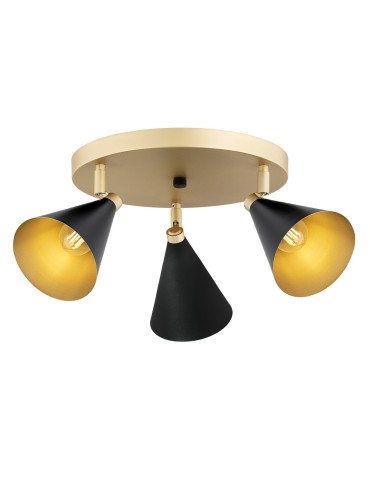 Argon LUCINDA plafond 3 fl. 3x7W (max) black gold 6262