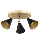 Spotlight ceiling lamps - Argon LUCINDA plafond 3 fl. 3x7W (max) black gold 6262 - product 2