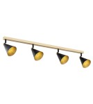 Spotlight ceiling lamps - Argon LUCINDA plafond 4 fl. 4x7W (max) black gold 1805 - product 1