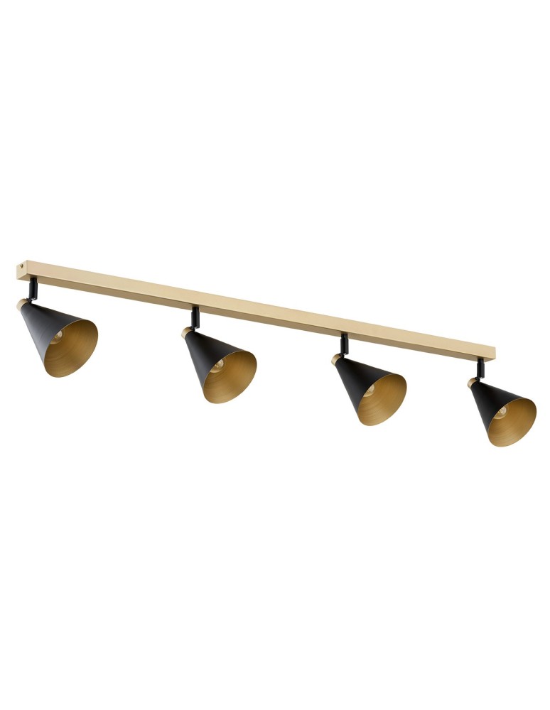 Spotlight ceiling lamps - Argon LUCINDA plafond 4 fl. 4x7W (max) black gold 1805 - product kolory-swiatla.pl 2