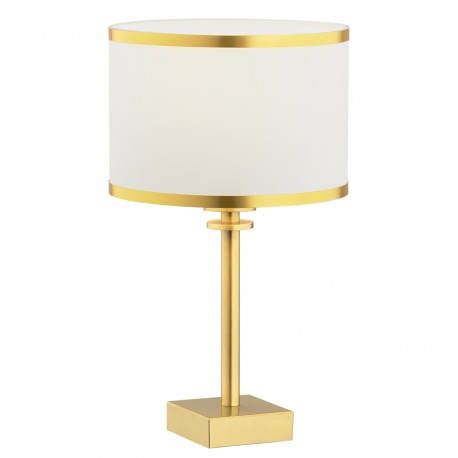 Argon ABBANO lampa stołowa 1 pł. 1x15W (max) śmietankowy ze złotym paskiem mosiądz szczotkowany 8029
