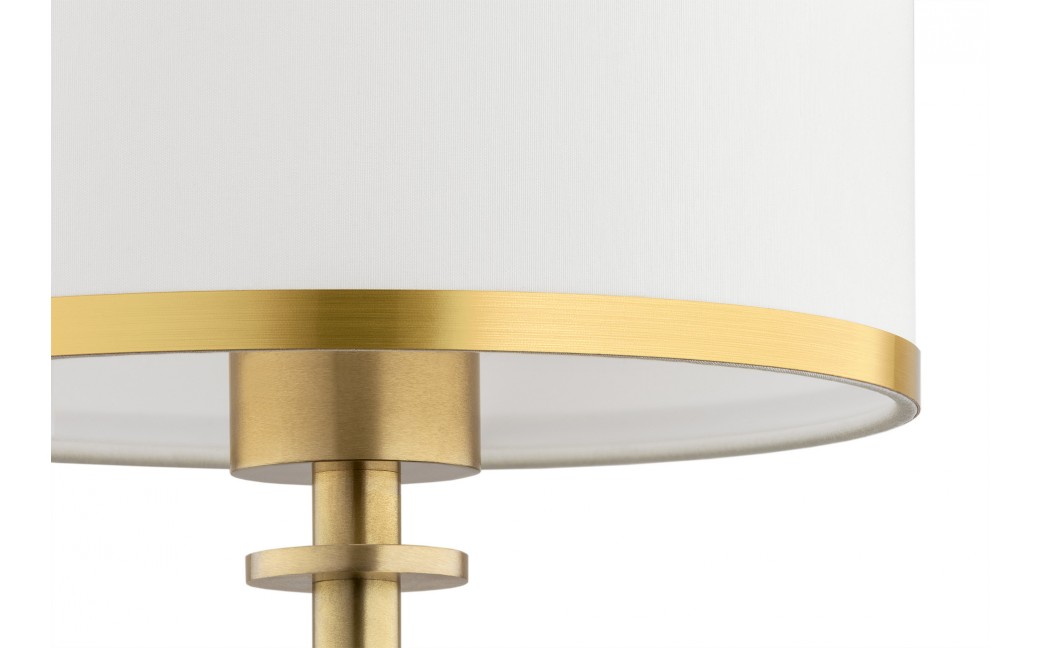 Argon ABBANO lampa stołowa 1 pł. 1x15W (max) śmietankowy ze złotym paskiem mosiądz szczotkowany 8029